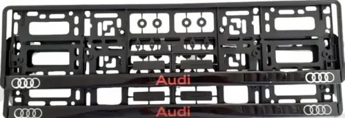 Okazja Ramki tablicy i listwy żelowe Audi-BLACK 2szt