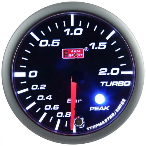 Auto Gauge Stepper Motor Peak Boost - Wskaźnik ciśnienia doładowania 52mm Taniej