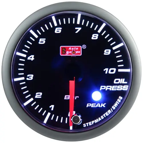 Szybka wysyłka Auto Gauge Stepper Motor Peak Oil Pressure - Wskaźnik ciśnienia oleju 52mm