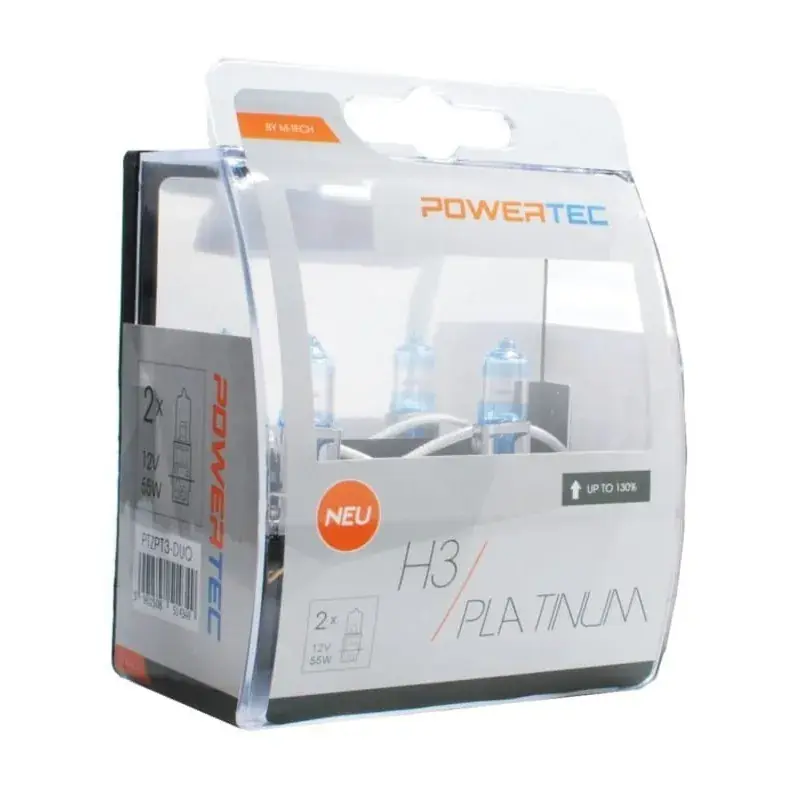 Promocja Żarówki Powertec PLATINUM +130% H3 12V - DUO PACK
