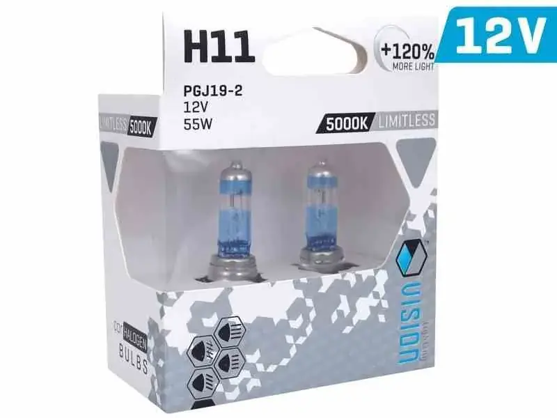Bestseller Żarówki VISION limitless white H11 12V 55W PGJ19-2 U E4 +120%, 2 szt.