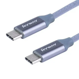 Nowy Kabel do ładowania i synchronizacji, w oplocie z mikrofibry, 120 cm, USB-C > USB-C v2.0 max 2.4A