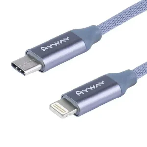 Łatwy zwrot Kabel do ładowania i synchronizacji, w oplocie z mikrofibry, 120 cm, USB-C > Lightning
