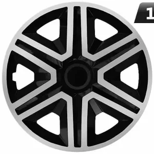 Oferta limitowana Kołpaki ACTION DOUBLECOLOR silver - black 15", 4 szt.