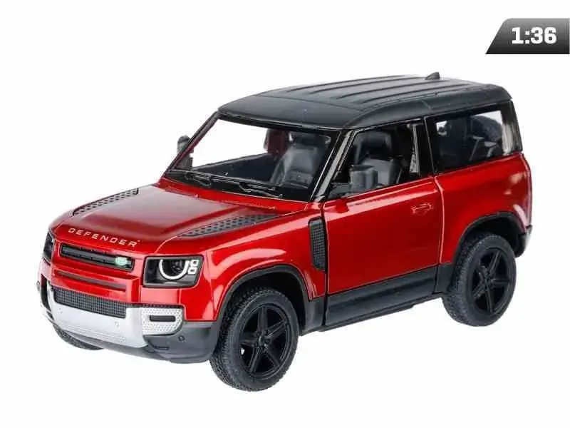 Model 1:36, Kinsmart, Land Rover Defender, czerwony (A747LRDC) Super okazja