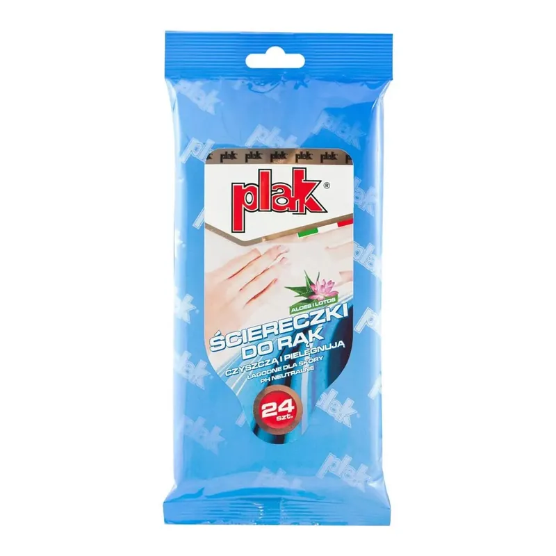 Nie przegap Plak Ściereczki do rąk Aloes i Lotos 24 szt.