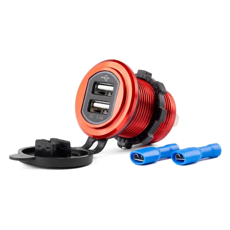 Wodoodporna ładowarka z gniazdami 2xUSB 12V 24V MOD-10 AMIO-02860 Ograniczona ilość