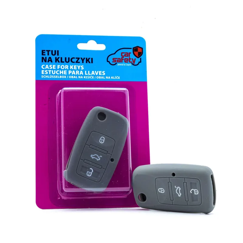 Ograniczona ilość Etui silikonowe na kluczyk Volkswagen Skoda Seat EPKC05 szare