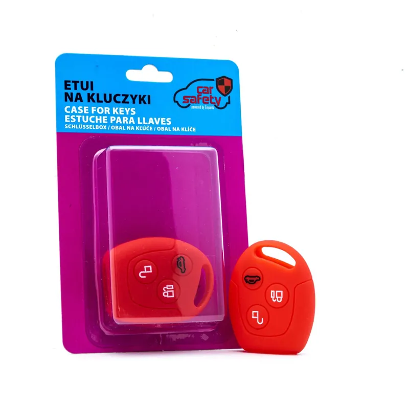 Premium Etui silikonowe na kluczyk Ford EPKC85 czerwone