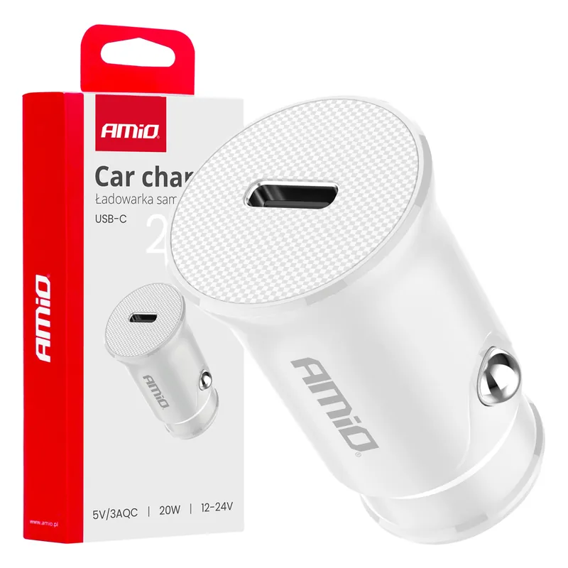 Hit cenowy Ładowarka samochodowa USB-C 20W AMIO-03876
