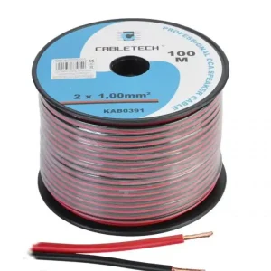 Rabat Przewód kabel głośnikowy CCA 1,00mm Cabletech 1m/b
